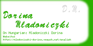 dorina mladoniczki business card